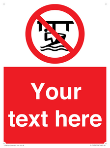 Custom Do not use watercraft in the vicinity of piers